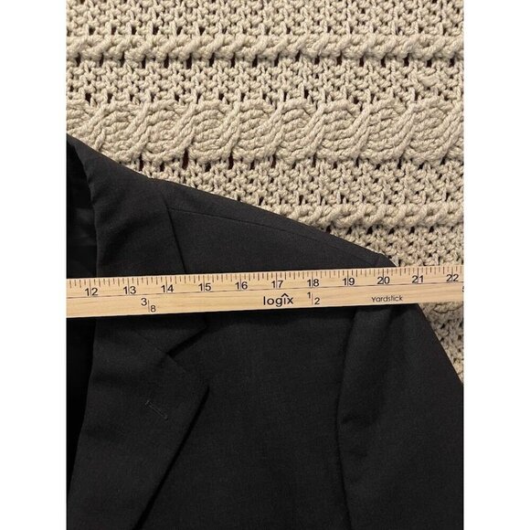 Brooks Brothers 3 Button 346 Mens Wool Stretch Blazer Jacket Size 46M Black - Picture 5 of 16